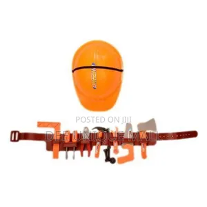 Complete Kid Engineer Play Set With Helmet and Waist Belt