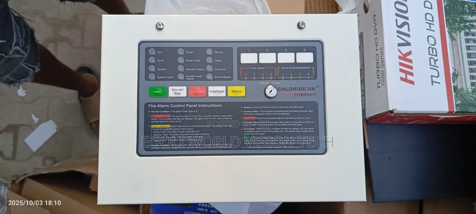 Chloride Uk Compact Fire Alarm Control Panel 2-zone Model