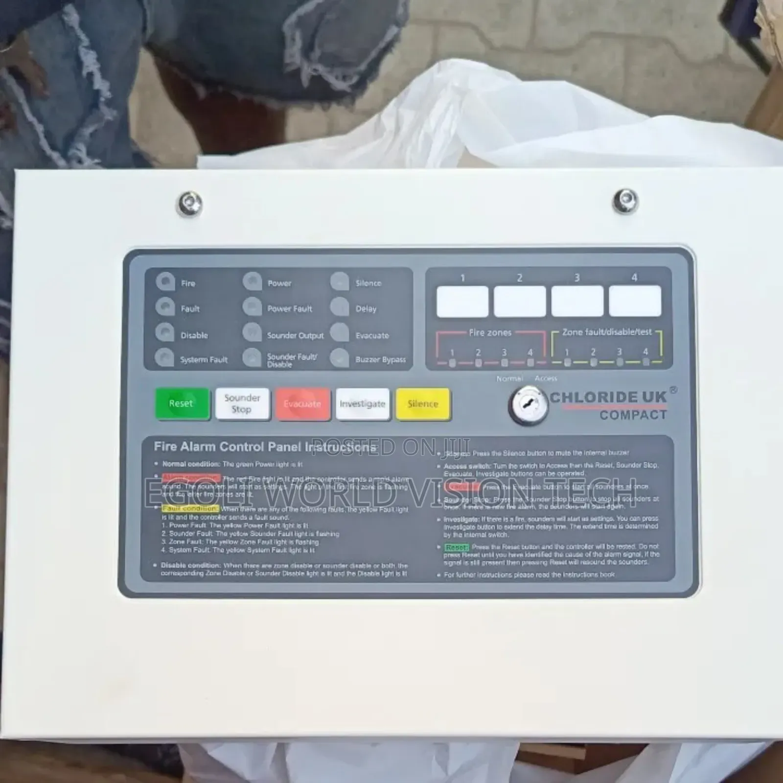 Chloride Uk Compact Fire Alarm Control Panel 2-zone Model