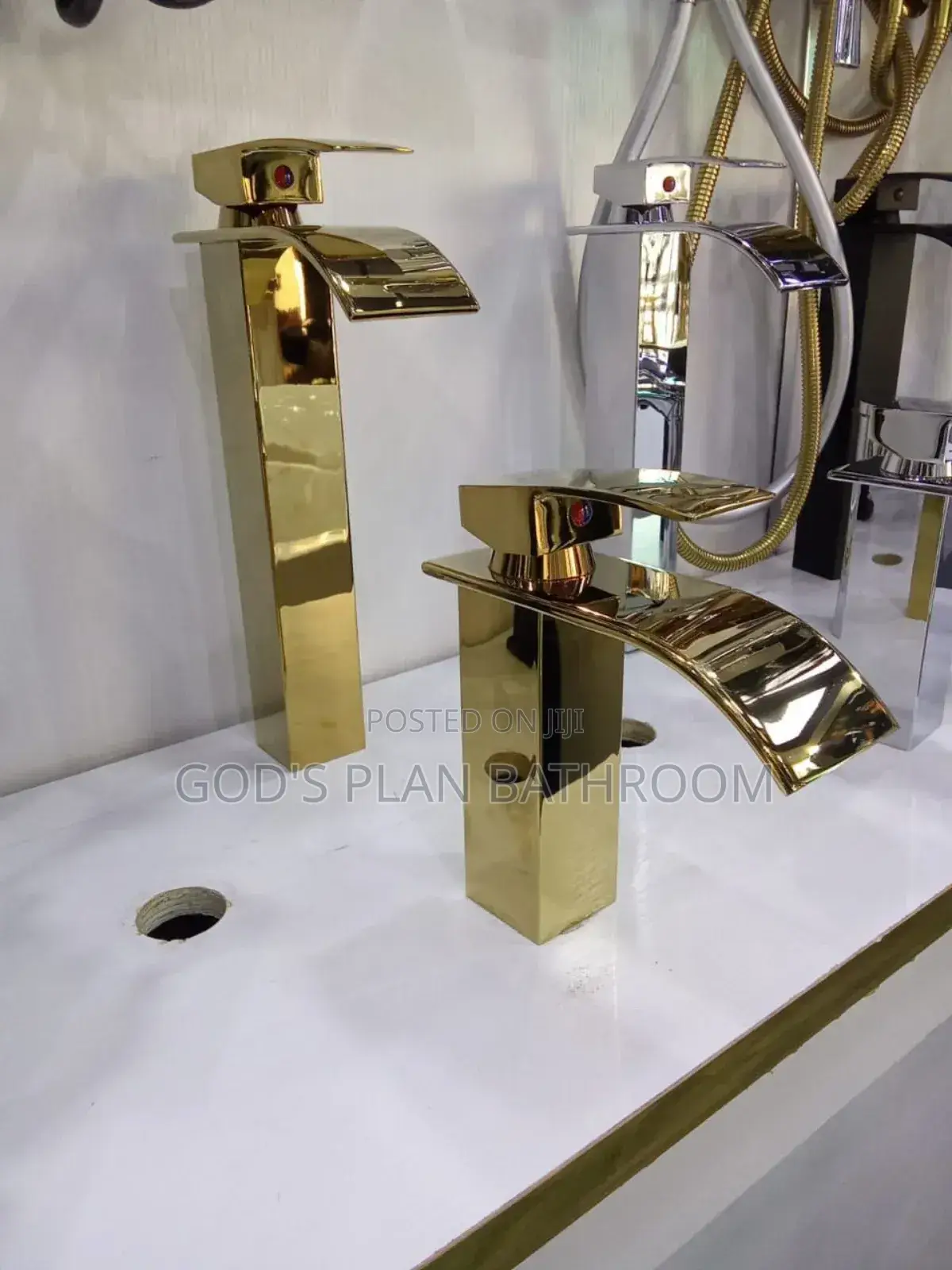 Gold Water Fall Basin Mixer