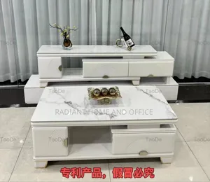 Marble Top Center Tables and Tv Shelf