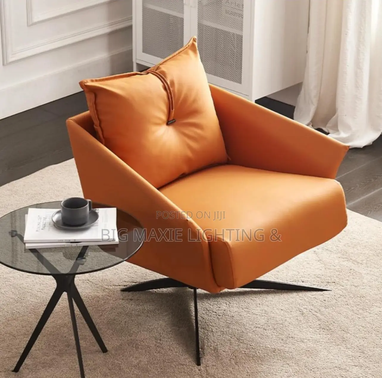 Luxury Leather Single Sofa Armchair