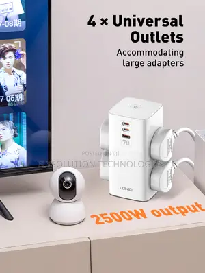 70w Ldnio Multifunctional Desktop 2500w Tower Extension Socket Sc4383