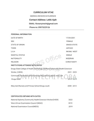 Healthcare Nursing CV