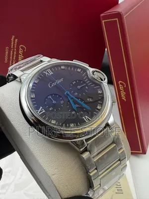 Cartier. Functional. Chronograph. Non-Tarnish Steel Watch