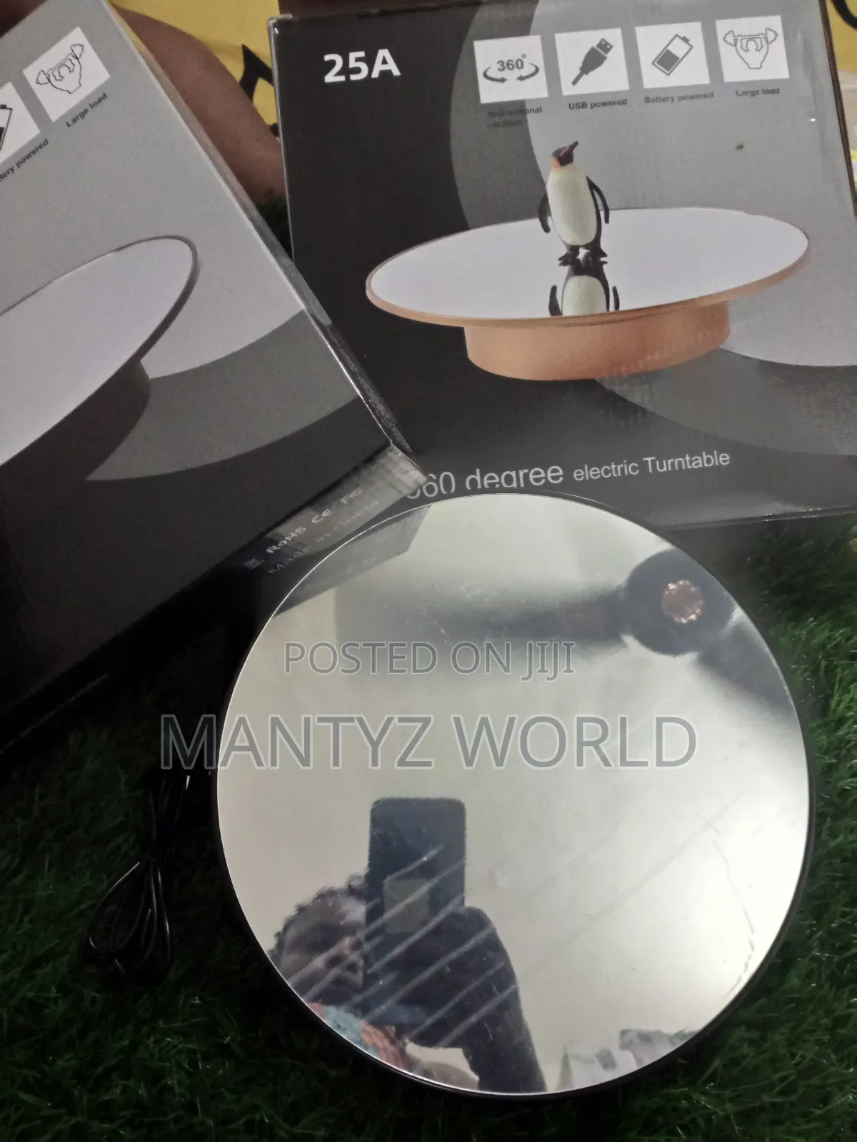 360 Electric Mirror Turntable 25cm