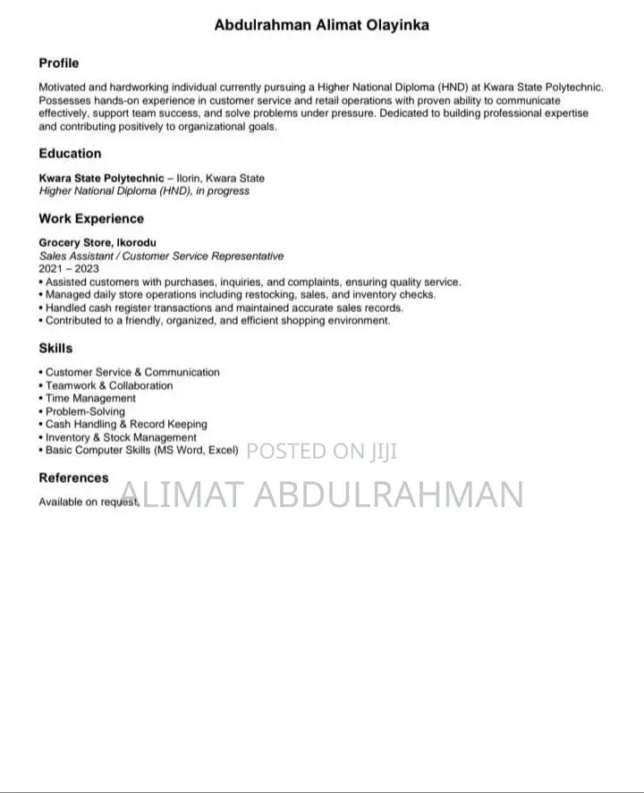 Sales Assistant