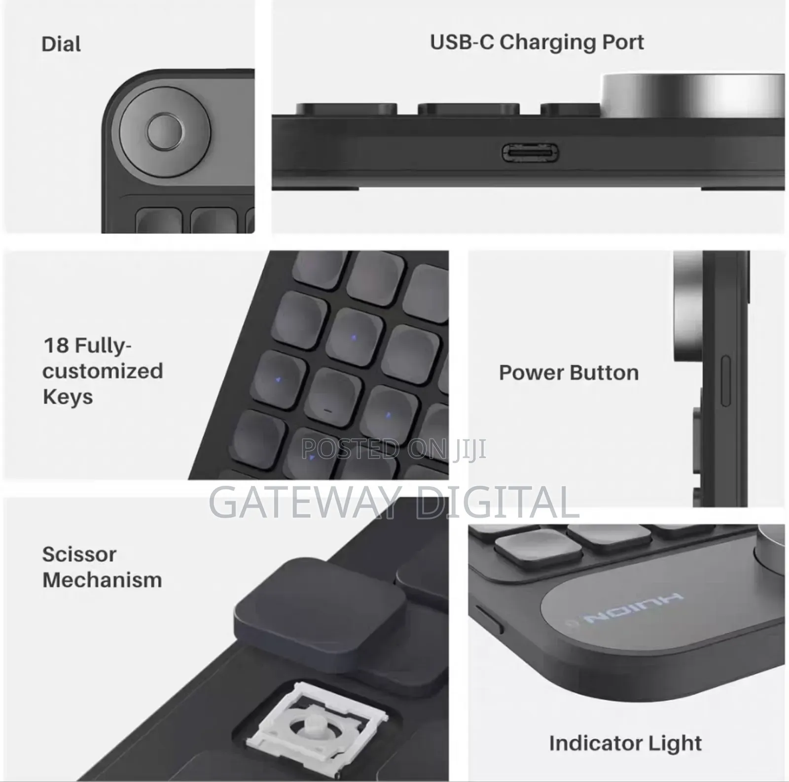 Huion Kd100 Keydial Mini Wireless Keyboard Connectivity