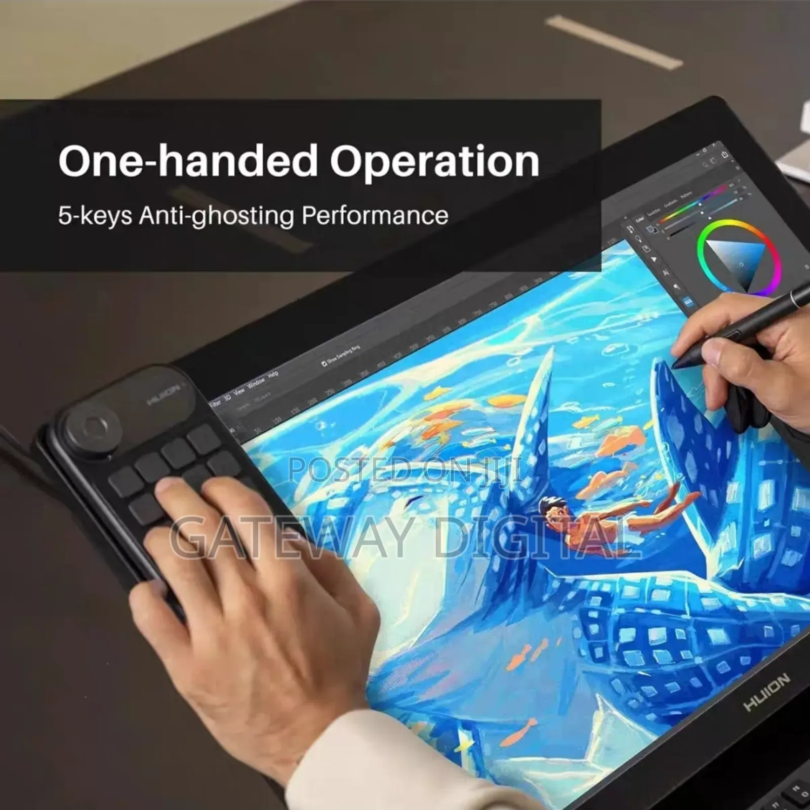 Huion Kd100 Keydial Mini Wireless Keyboard Connectivity