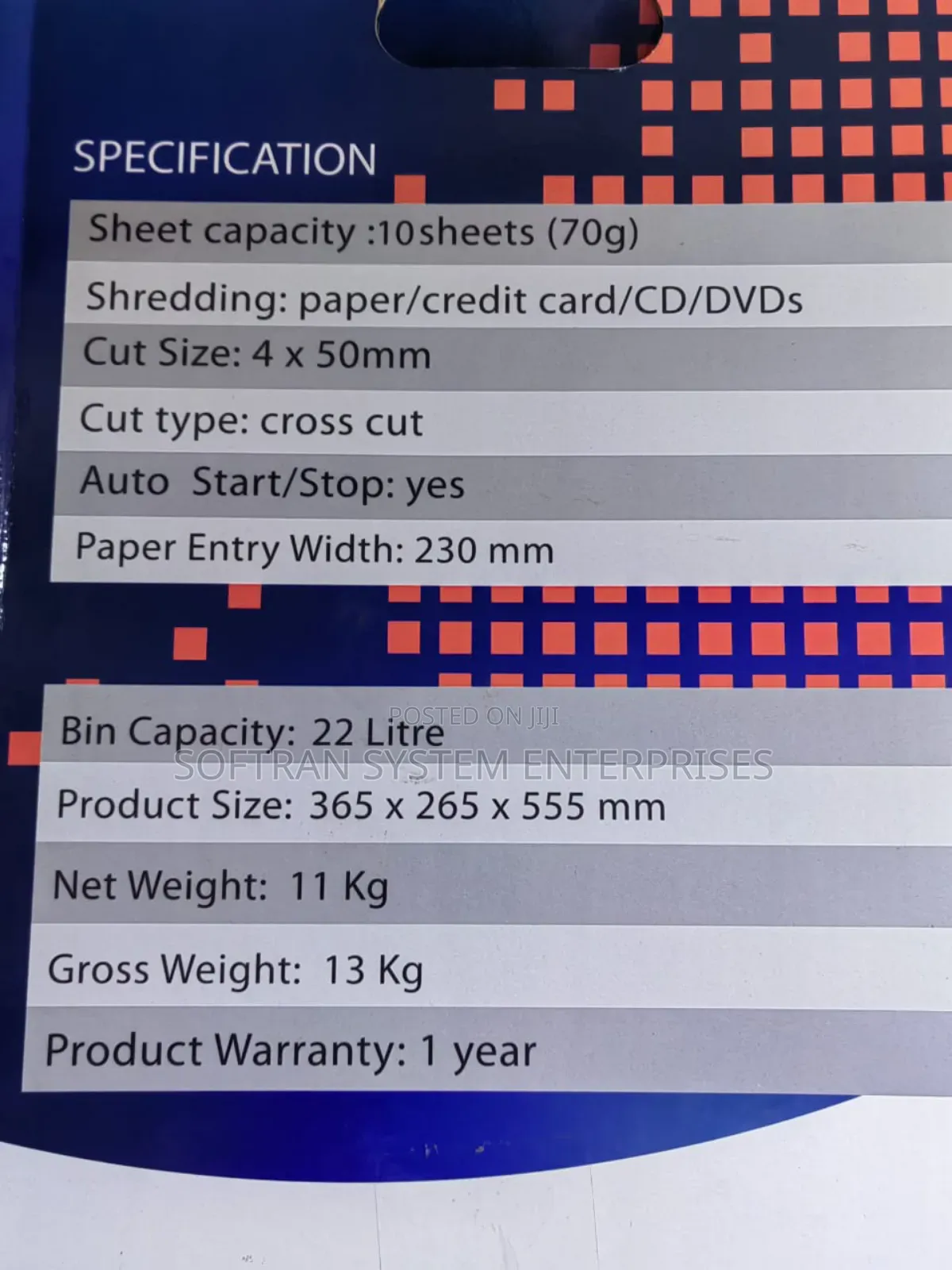 Sanyo SBS-650ci 
Paper Shredder
