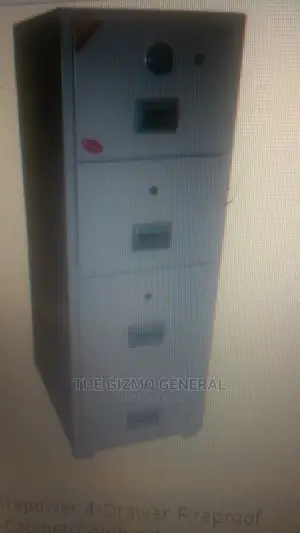 4 Drawer Fire Proof Cabinet + Dial Lock