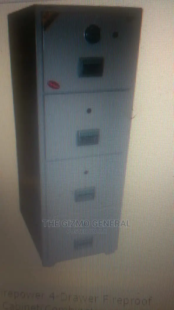 4 Drawer Fire Proof Cabinet + Dial Lock