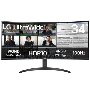 Lg 34wr50qk-B 34inchs Ultrawide QHD 100hz Curved Monitor