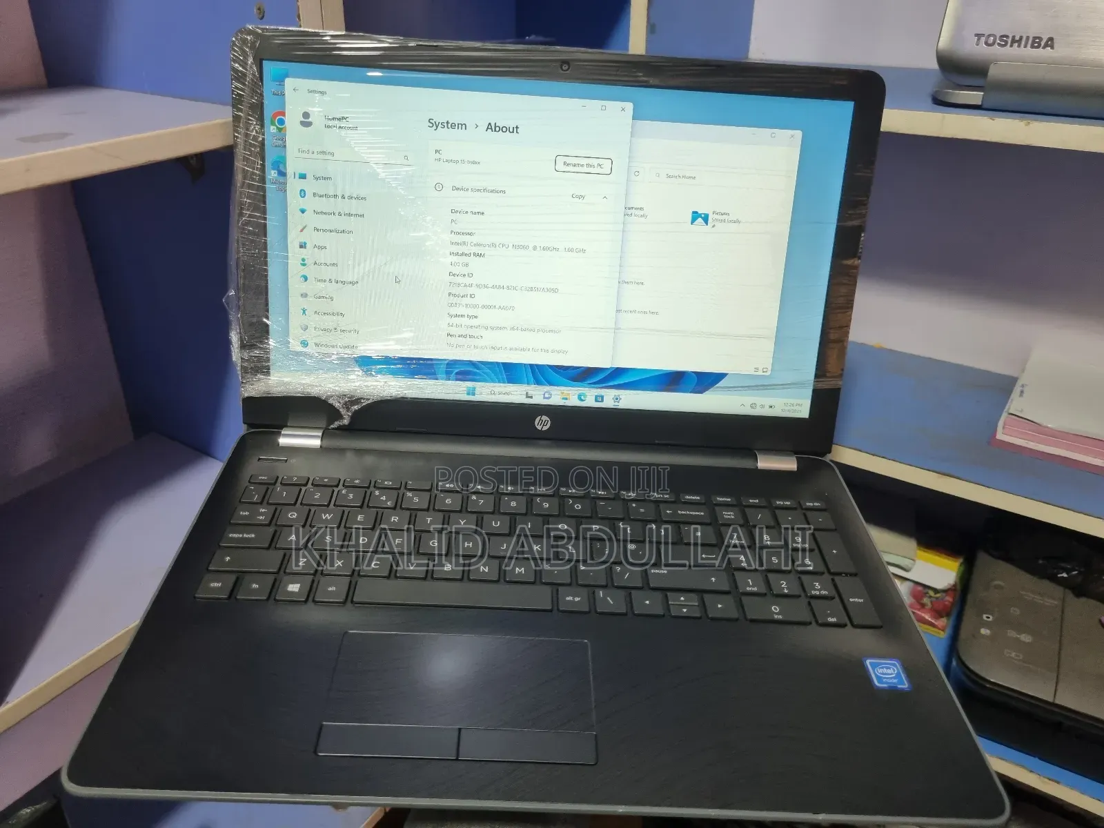 Laptop HP 15 4GB Intel Celeron SSD 128GB