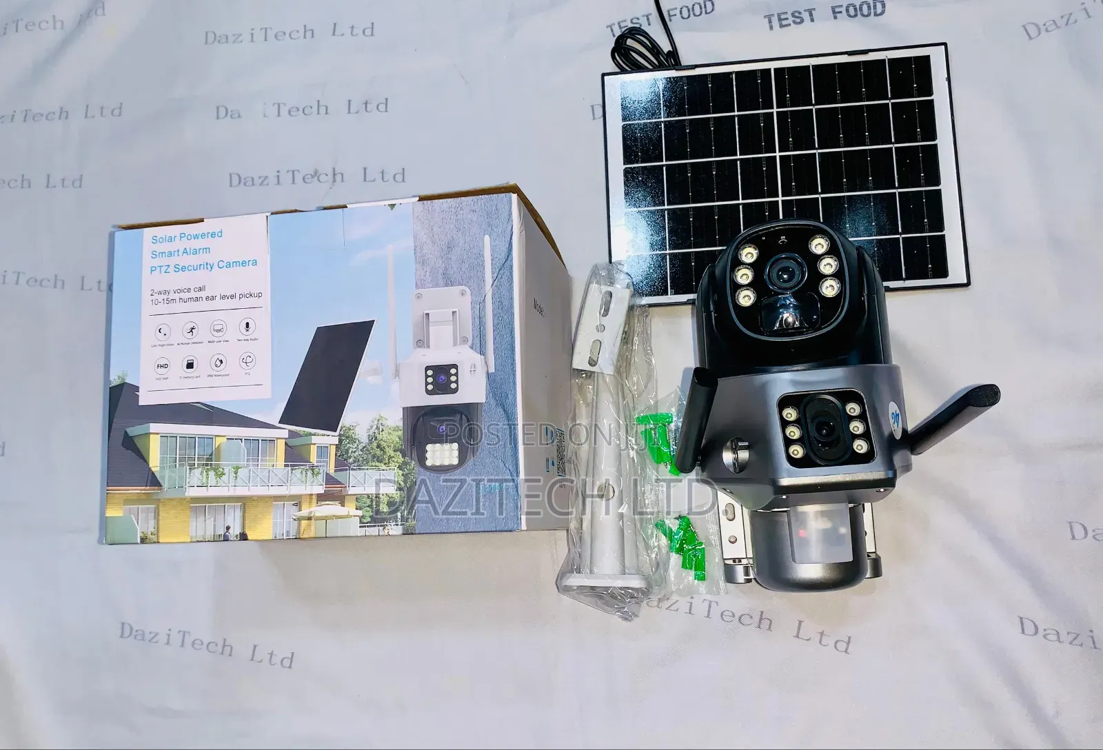 4g Dual-Lens PTZ Solar Security Camera With Pir Human Detection