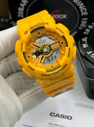 Original G-Shock Yellow Rubber Strap Quartz Watch