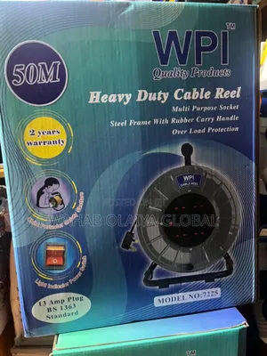 Heavy-Duty Cable Reel – 2.5mm × 50m Durable Electric Extension