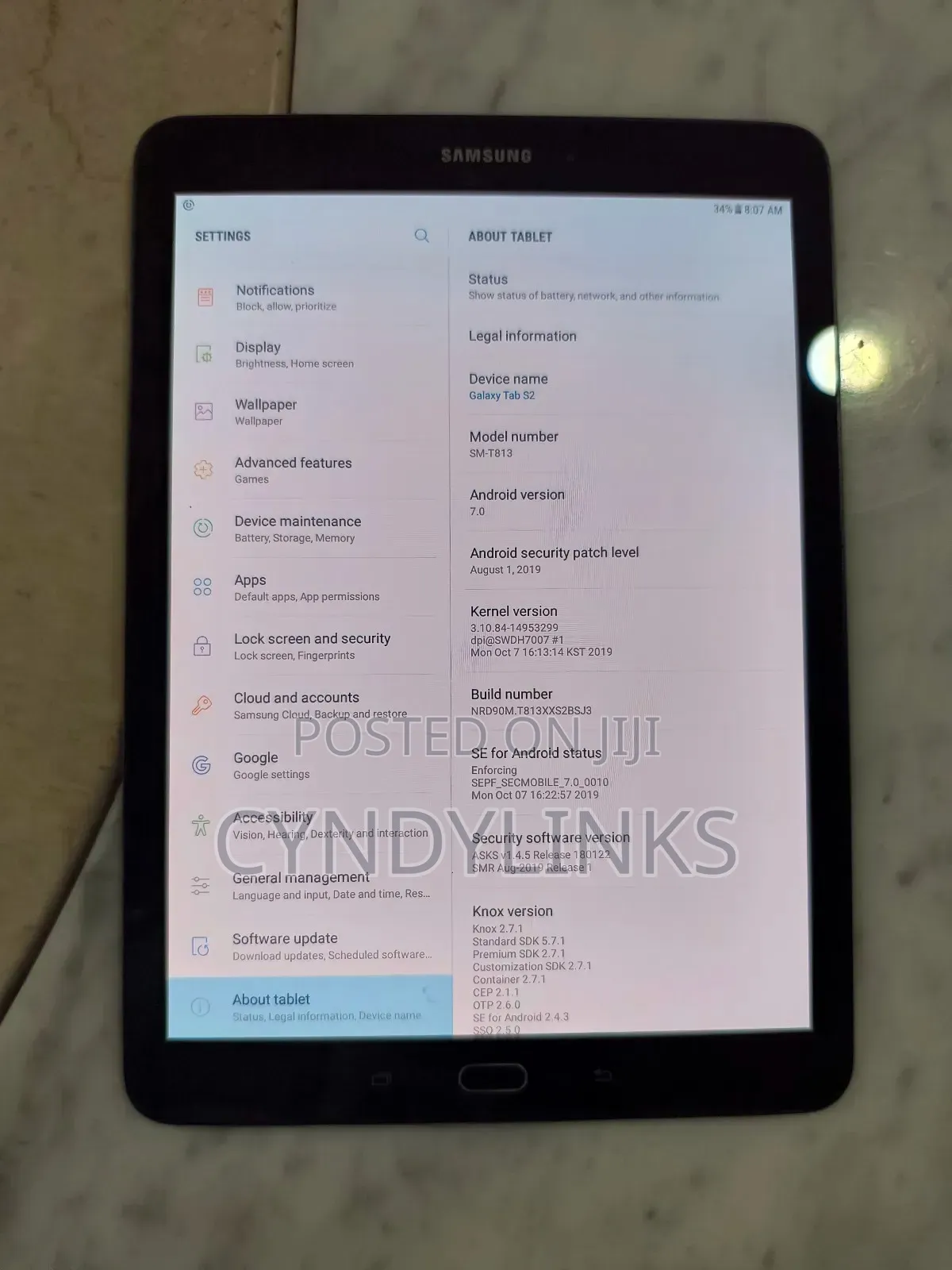 Samsung Galaxy Tab S2 9.7 32 GB Black