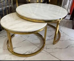 Luxury Center Table 2in1 Set. Marble Top