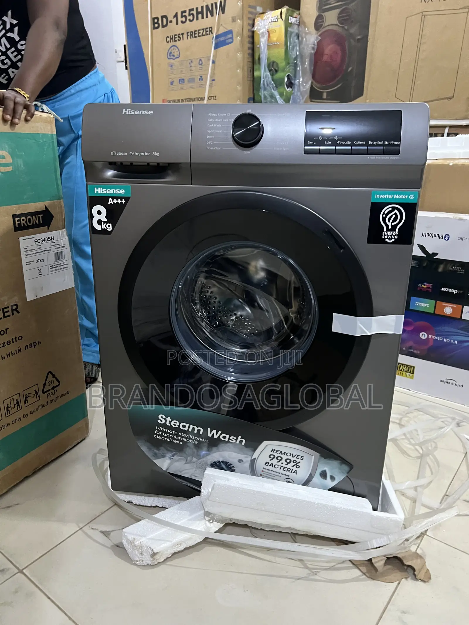 Hisense Front Load Washer 8kg – Intelligent Wash Programs