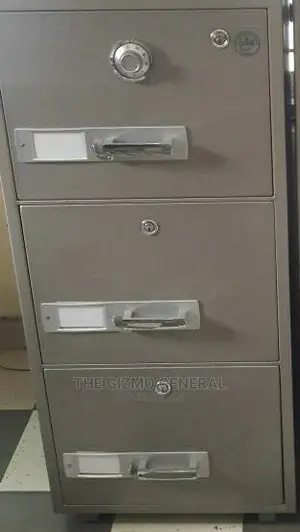 3 Drawer Fire Proof Cabinet + Dial Lock