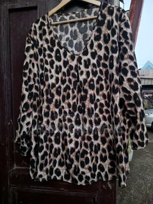Mid - Year Promo: New Leopard Print Chiffon Blouse. Size 5xl.