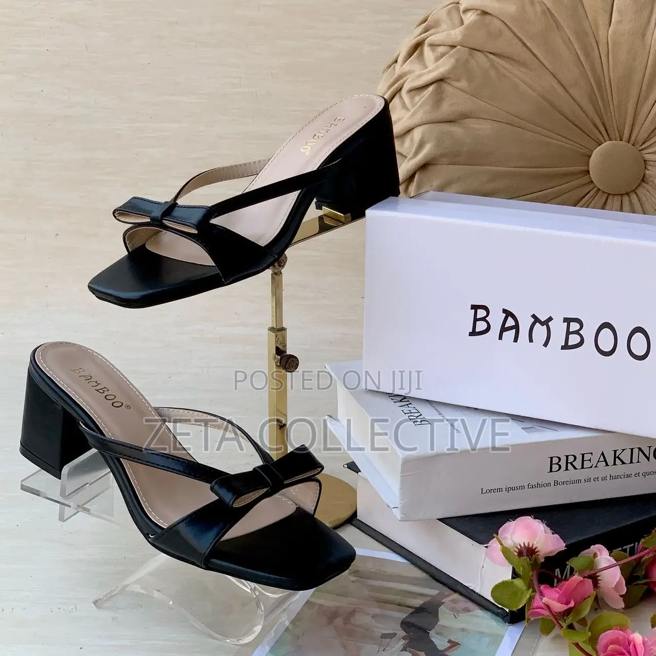 Black Block Heels Size 42