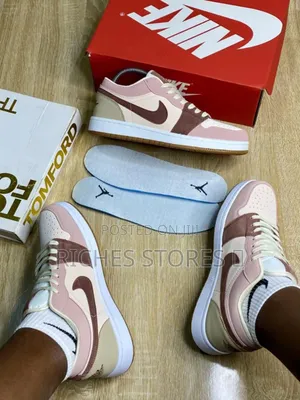 High Quality Nike Air Jordan 1 Low Dark Pony Smoky Mauve Sneakers.