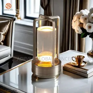 Rechargeable Luxury Crystal Lantern Mood Light Table Lam Home Decor