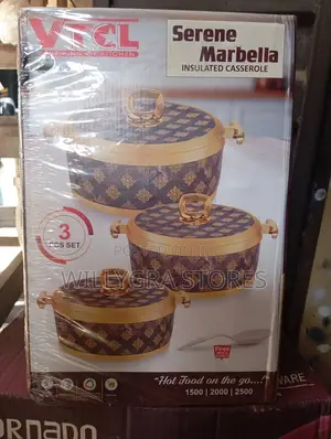 3 Pcs Serena Marbella Insulated Casserole Available