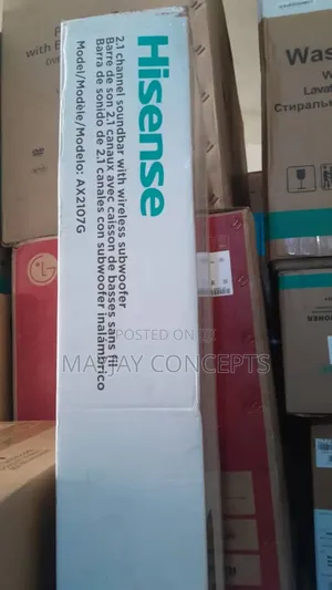 Hisense Soundbar With Subwoofer 300w(Ax2107g)Dual 4 Tweeter Speakers