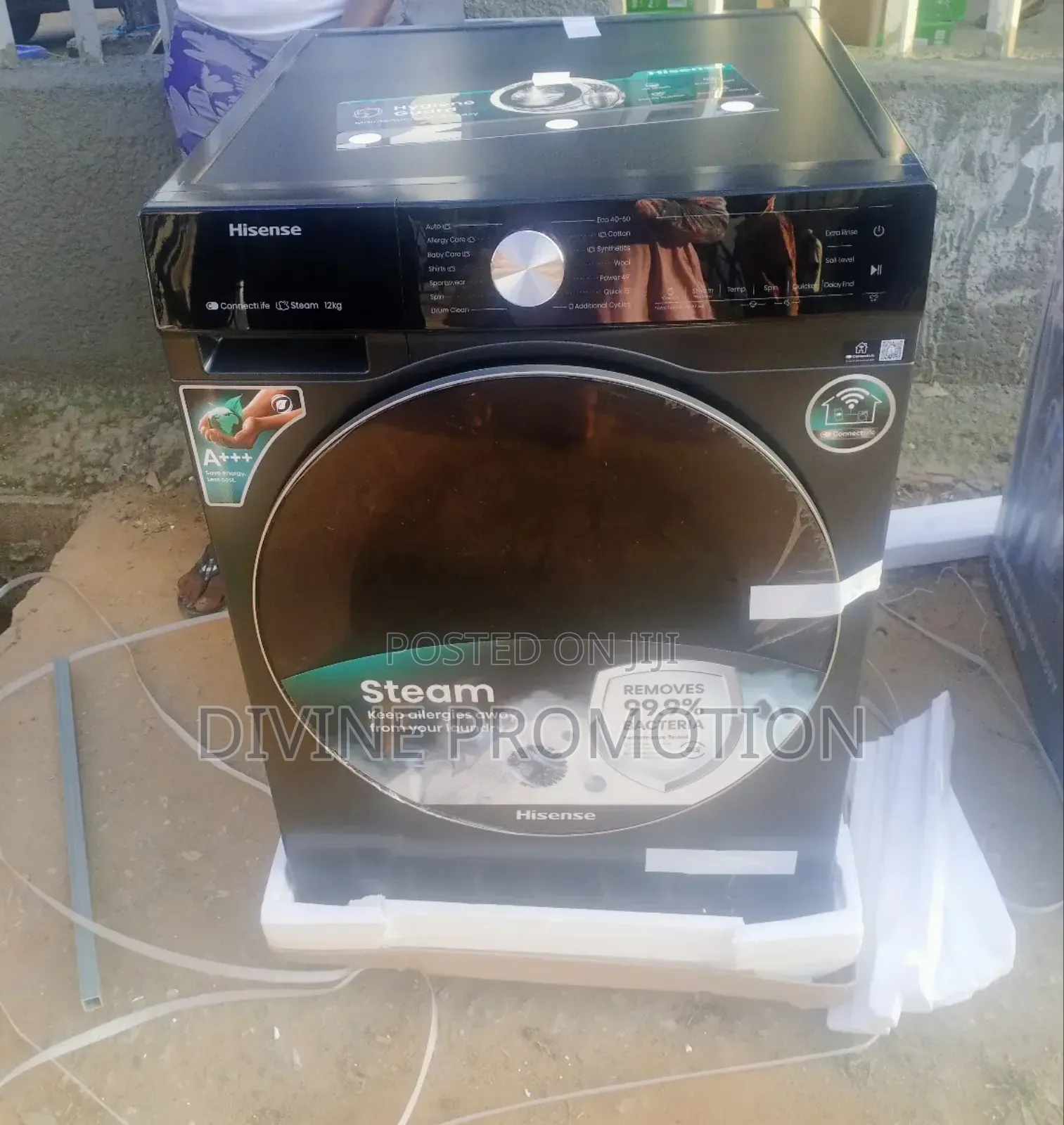 12 Kg Wash and Spin, Hisense Front Loader Automatic Washing Machine