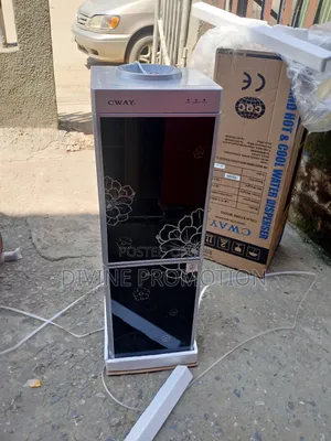 Cway Double Door Dispenser, Hot and Cold With Fridge and Freezer