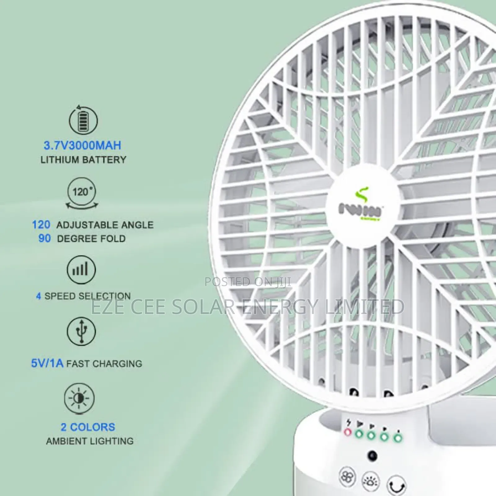 Iwin Mini Rechargeable Table Fan
