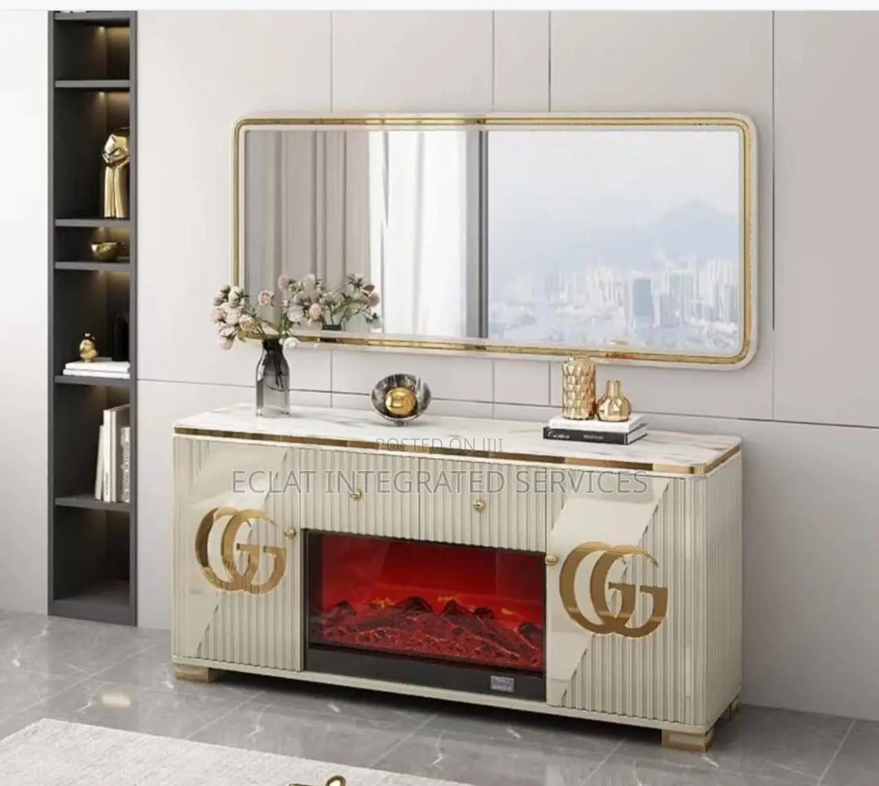 Fireplace Tv Stand Can Be Used as Console Table