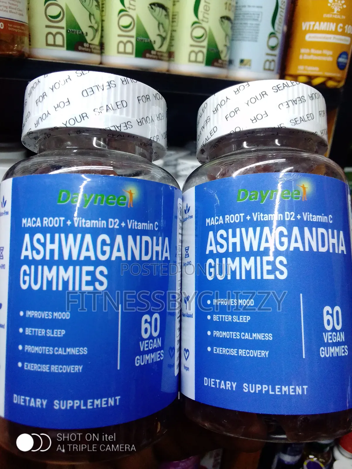 Ashwagandha With Maca Root Vitamin D2 + Vitamin C X 60 Gummies