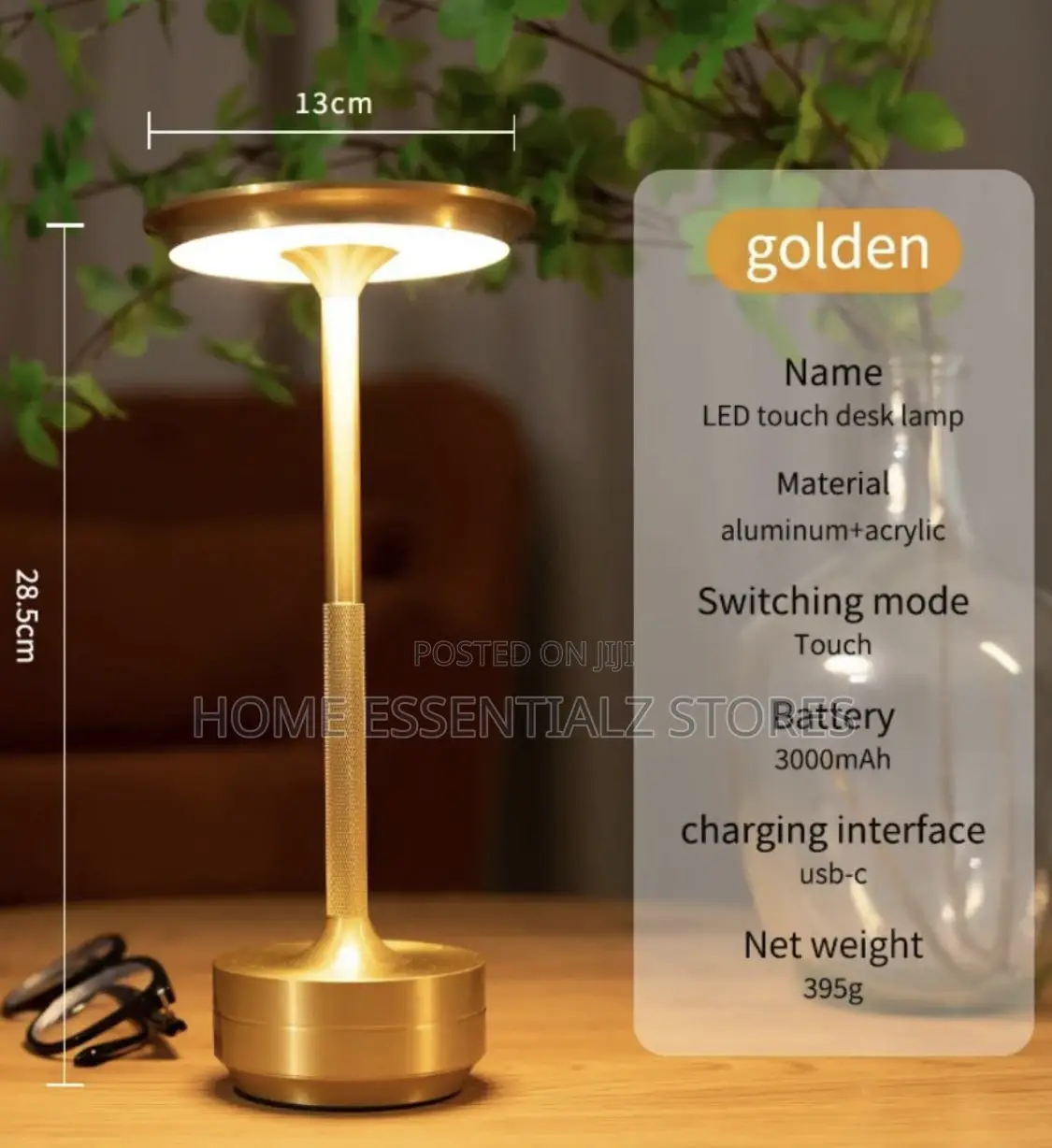 Cordless Rechargeable Modern Dinner Table Lamp