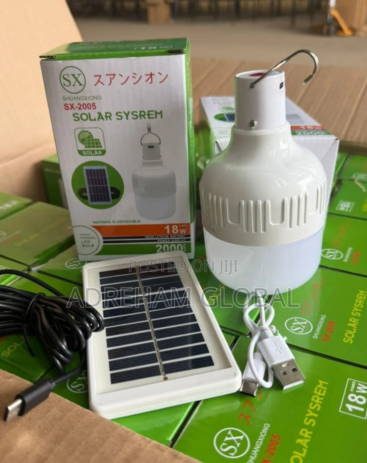 18 Watts Solar Panel Bulb.