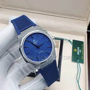 Hilson Quality Luxury Men Rubber Strap Wristwatch