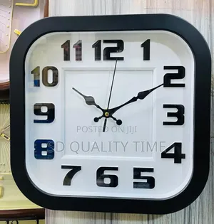 Black/White Frame Wall Clock