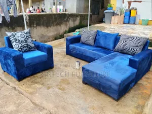Beautiful Blue L Shaped Sofas