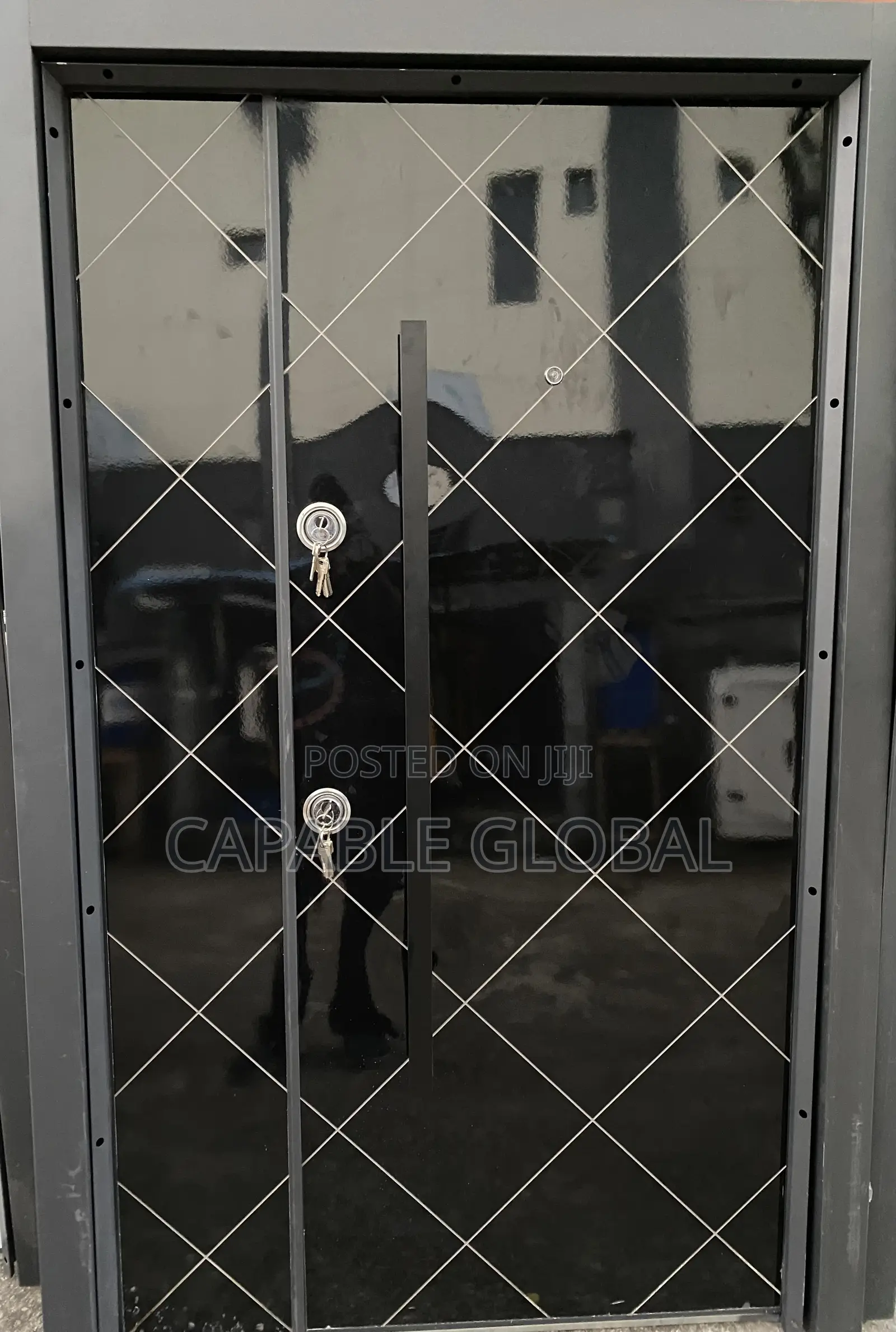 Black Unique Entrance Door