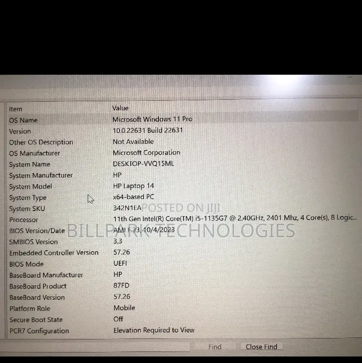 Laptop HP 14S 8GB Intel Core I5 SSD 256GB