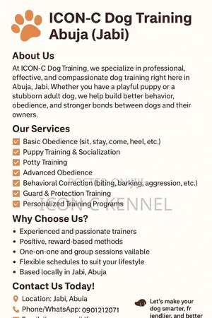 Icon C Dog Training – Abuja