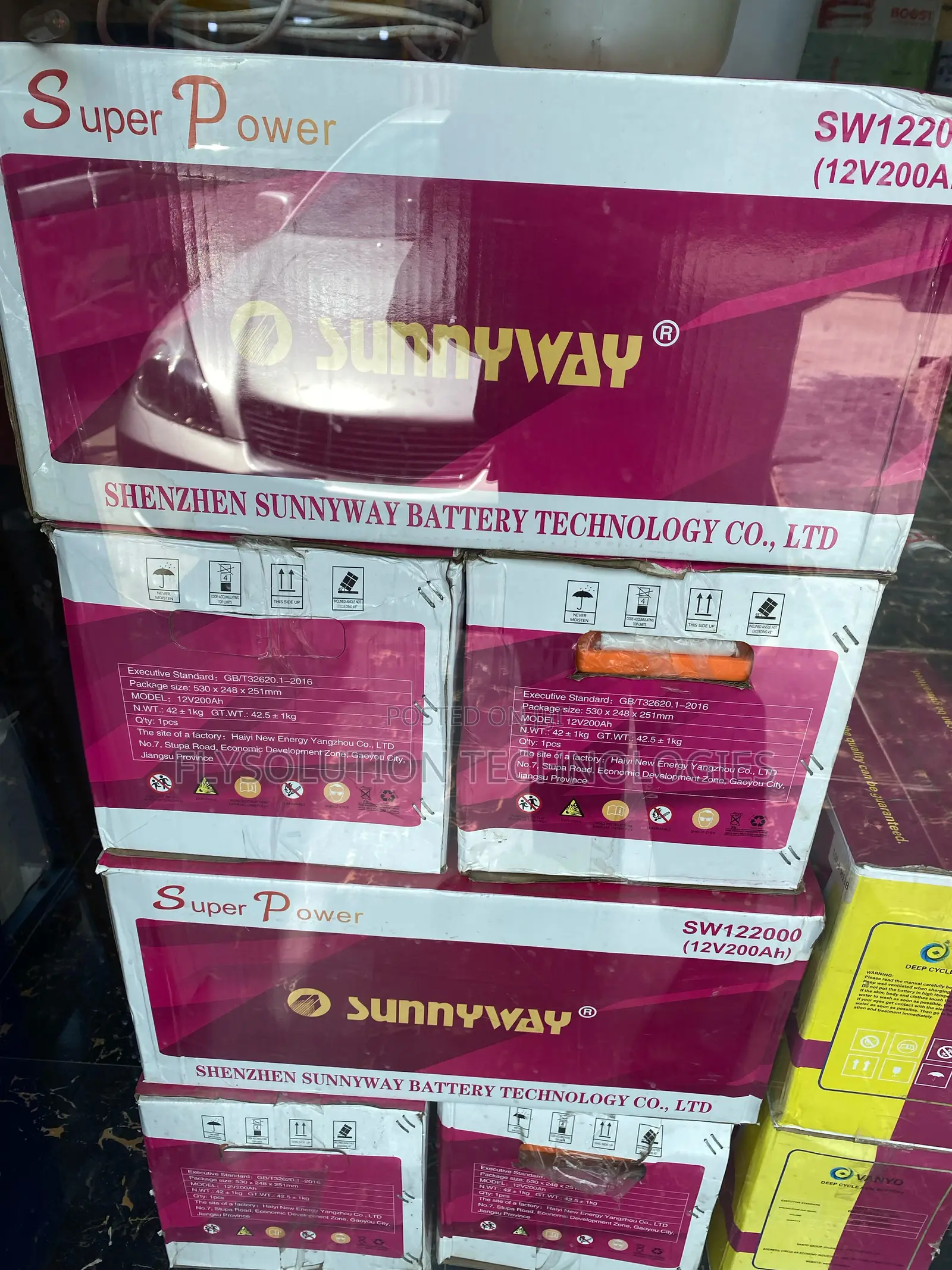 Sunnyway Sw122000 (12v200ah) Dry Cycle Gell Battery