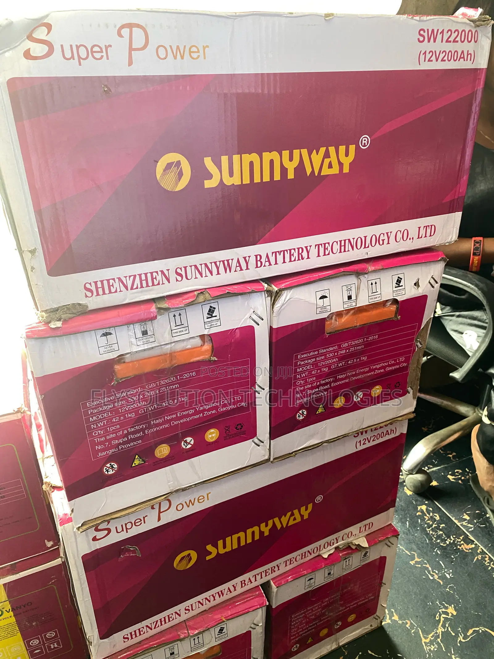 Sunnyway Sw122000 (12v200ah) Dry Cycle Gell Battery
