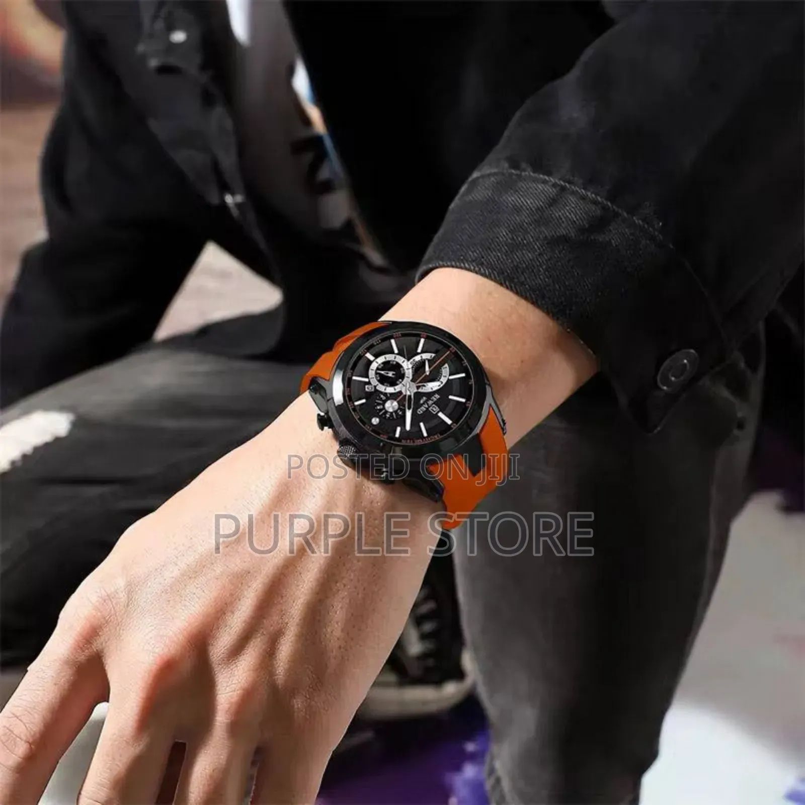 Rewardvip Solid Quality Chronograph Watches Silicone Strap