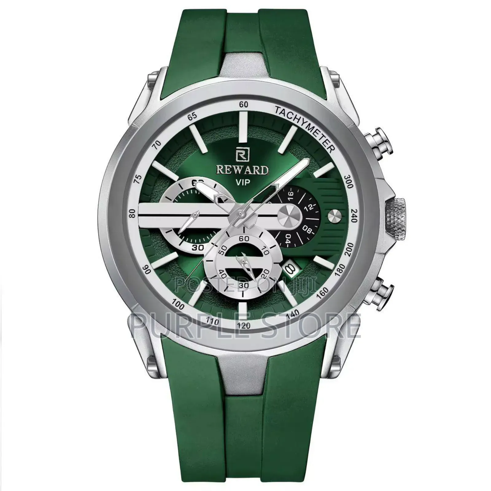 Rewardvip Solid Quality Chronograph Watches Silicone Strap