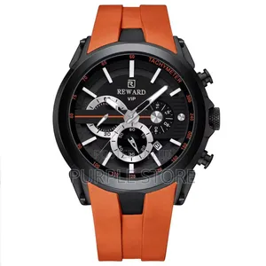 Rewardvip Solid Quality Chronograph Watches Silicone Strap
