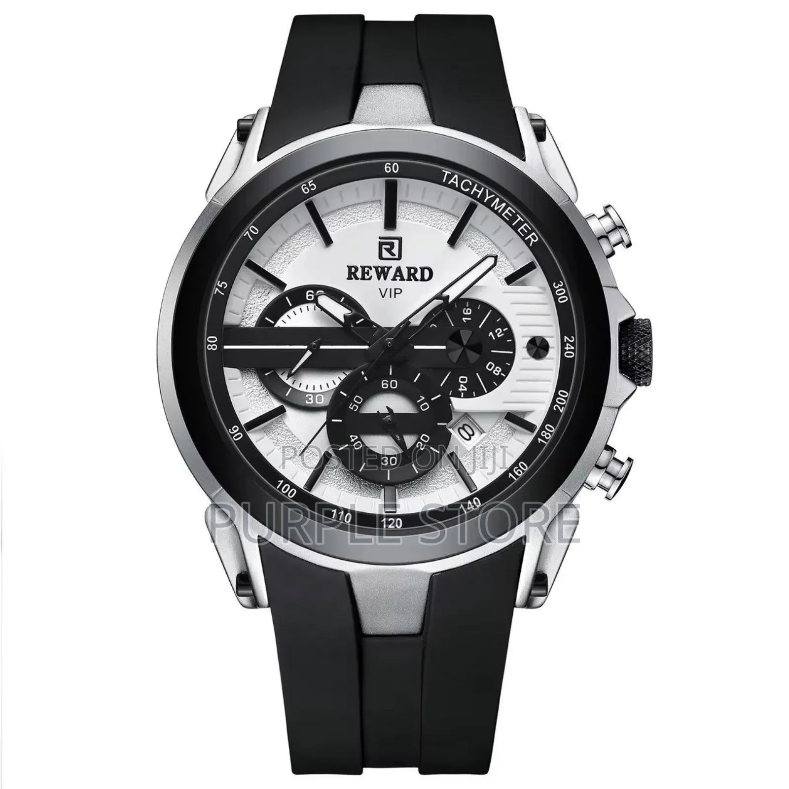 Rewardvip Solid Quality Chronograph Watches Silicone Strap